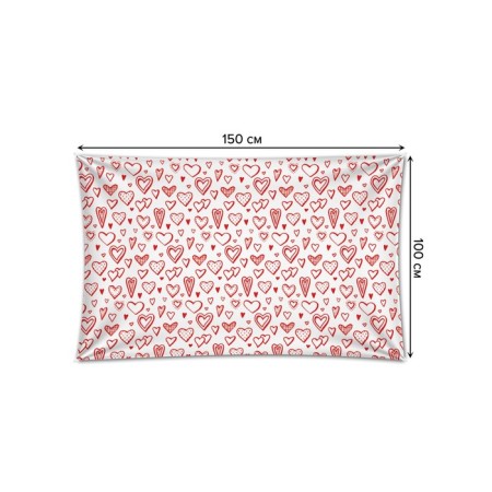 Decorative panel with photo printing "different hearts", horizontal, size 100x150 cm-1