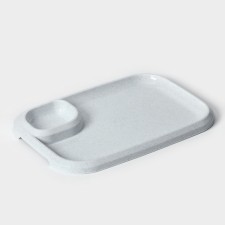 Блюдо для шашлыка с соусницей 30,3× 21× 2,5 см, цвет мрамор