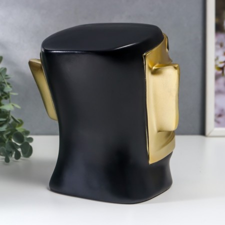Souvenir Polystone Salvetnik "Aboriginal with a sharp nose" black-gold 19x12x20 cm-3