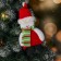 Soft suspension "Snowman in a striped scarf" 9*20 cm red