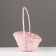 Wicker basket, 26x21x8x13x32 cm, pink, willow