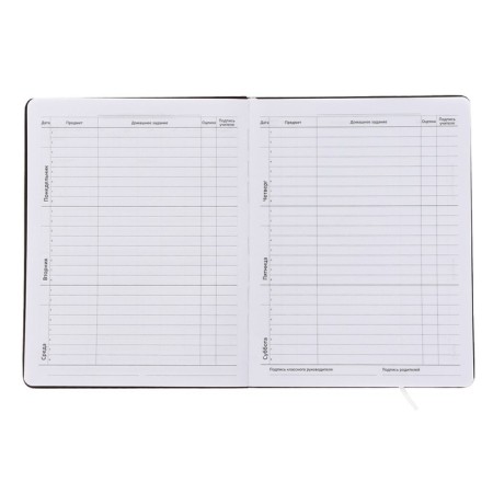 Universal diary for grade 1-11 "Hello", integral cover, artificial leather, silkography, liesse, 80 g/m2-4