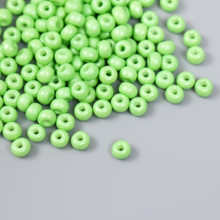 Glass beads 6/0 "green mint" 15 grams