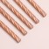 Set of candles for the cake "Spiral", 10 pcs, 6 cm, medium, champagne