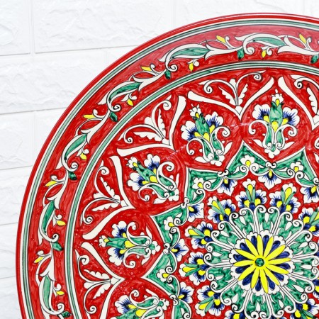 Largan Rishtan ceramics "Flowers", 55 cm, red-3