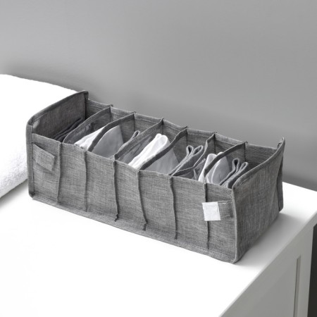 Organizer for storing linen Dolyan, 7 cells, 35 × 15 × 13 cm, color gray color-11
