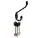 Hook furniture tundra TKD033, two -rod, black metallic