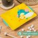 Ceramic rectangular "Cupid Dino" dish, 24.8 × 16.2 cm, yellow color