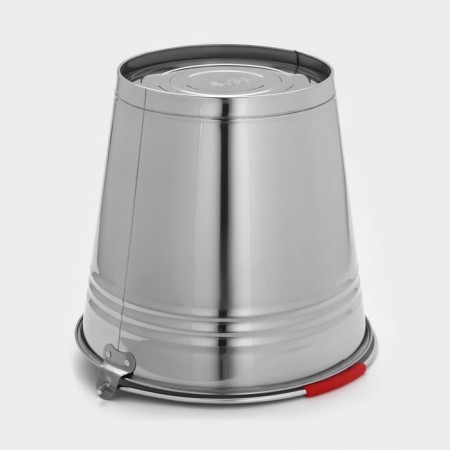 A bucket with a lid 16 l, d = 34 cm, from stainless steel Aisi 201-4