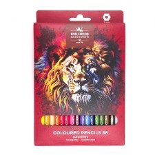 Color Pencils Red Lion 3555 36 CV, tree, hexagon, cardboard. UPAK, euro -ores