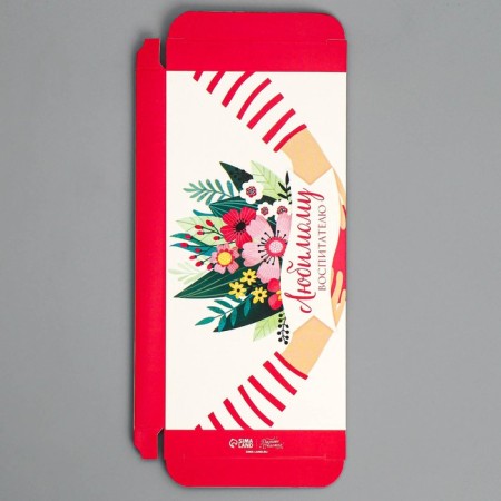 Chocolate box, confectionery packaging, “beloved teacher”, 17.3 x 8.8 x 1.5 cm-3