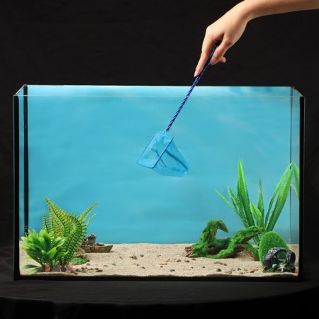 Aquarium net 10 cm, blue