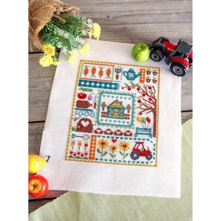 Embroidery set "Sempler. In your favorite cottage »20 × 16 cm-1