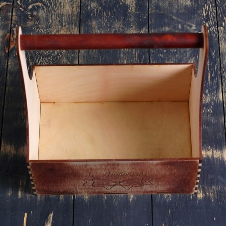 Wooden Kashpo 24 × 12 × 22 cm Maloni Demur "with love", give a red tree beautifully-1