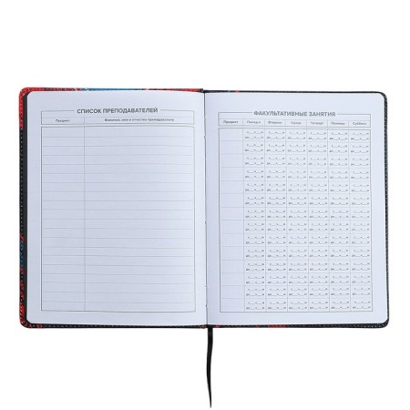 Universal Diary Grade 1-11, 48 sheets "Supercar", solid cover of artificial leather, lies, universal cheat sheet, block 80 g/m2-4