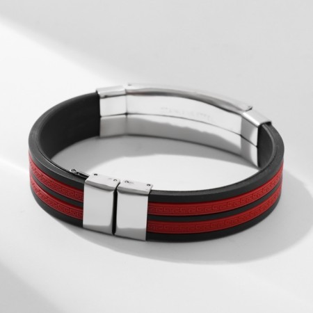 Male Bracelet "Style" pattern, red-black color-2
