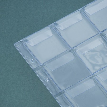 Set of coins sheets, Optima format, 10 sheets 200 x 250 mm, 12 cells 50 x 50 mm-1