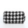 Cosmetic bag with lightning, white/black color