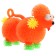 Ball children's rubber -tree light “Poodle”, Mix color, in showbox