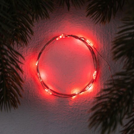 Rosa thread. IP20, 1 m, N.S. LED (1608) -10-4.6V, AG13x3 (in the set), 3 modes, glow red glow