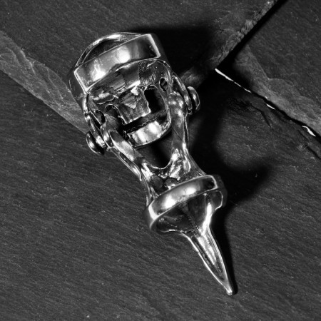 Ring "Claw" Skull, color black silver, 20 size-1