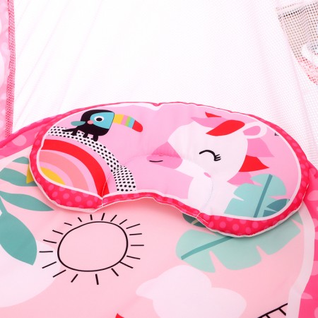 Musical cradle for newborns, pink color-6