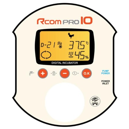 Incubator, 10 eggs, automatic coup, 120 V, rcom-3