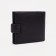 Male purse on a button, for bills, for cards, for coins, black color
