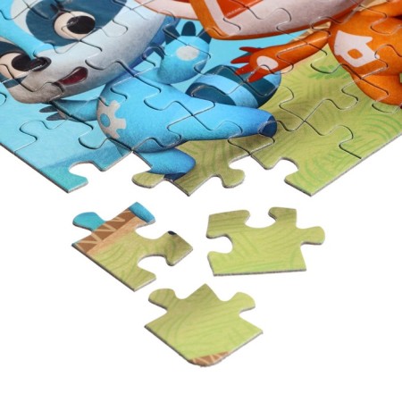 Puzzle "Raccoon. We have fun ", 64 elements-4