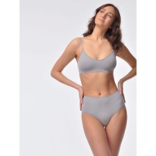 Female top on thin straps in the rumor Mirey Top V-Cutout Spala Stretta, size 44-46, color fog