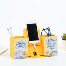 Organizer for the office with a stand under the phone 