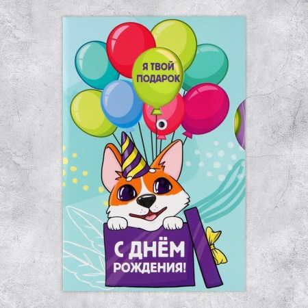 Interactive postcard "Happy Birthday", Corgi, 12 × 18 cm-4