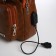 Male sling bag made of artificial leather, with USB, brown color