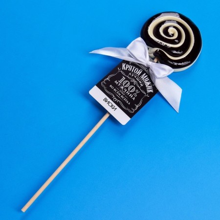 Lollice with alcohol "Cool man", taste: whiskey, 100 g (18+)-1