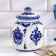 Bank for the rash Products "Cascade", 16.5cm, V-0.95l, Aut. Shibaev S., Gzhel