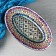 Hollowman Rishtan ceramics "Patterns", 34 cm, multi -colored, oval
