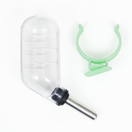 Drill for rodents with a metal nose, 60 ml, transparent with green clinking-6