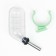 Drill for rodents with a metal nose, 60 ml, transparent with green clinking
