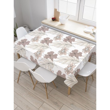 Tables on the table "Flowers", rectangular, Saten, size 145x180 cm