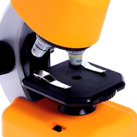 Children's microscope "Young scientist" Frendering x100, x400, x1200, backlight, yellow color-4