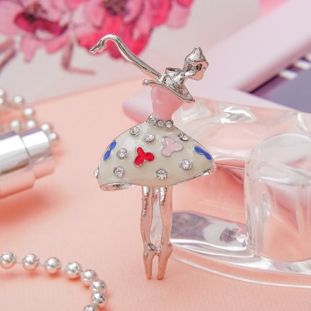 Brooch "Ballerina" color in silver-2