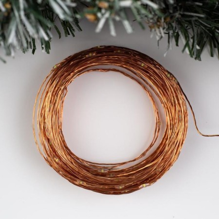 Garland "thread" 20 m dew, ip20, copper thread, 200 LED, white glow, 12 V-1