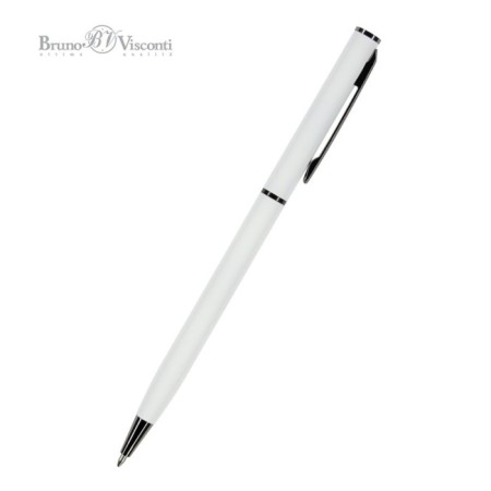 Balloon -bearing handle, 0.7 mm, BrunovisConti Palermo, Blue rod, metal case Soft Touch White, in a lilac case-3