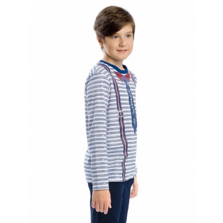 Longslit for the boy Pelican, height 140 cm, white color-1