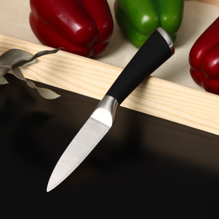 Knife for vegetables Venus kitchen shade, blade 9 cm, black color