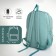 School backpack from textiles, 3 pockets, turquoise color