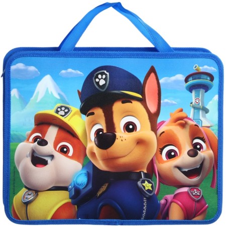 Plastic folder with A4 handles, on a zipper, 75x330x260 mm, puppy patrol-4