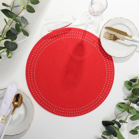 Serving shade "Style" napkin, color red, d 38 cm