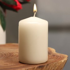 Candle - cylinder, 4 × 6 cm, 9 hours, champagne
