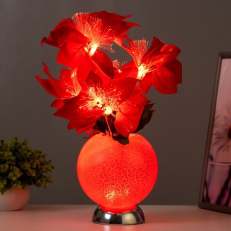 Night Poansettia 9XLED 4000K Red 15x15x40cm Risalux-1